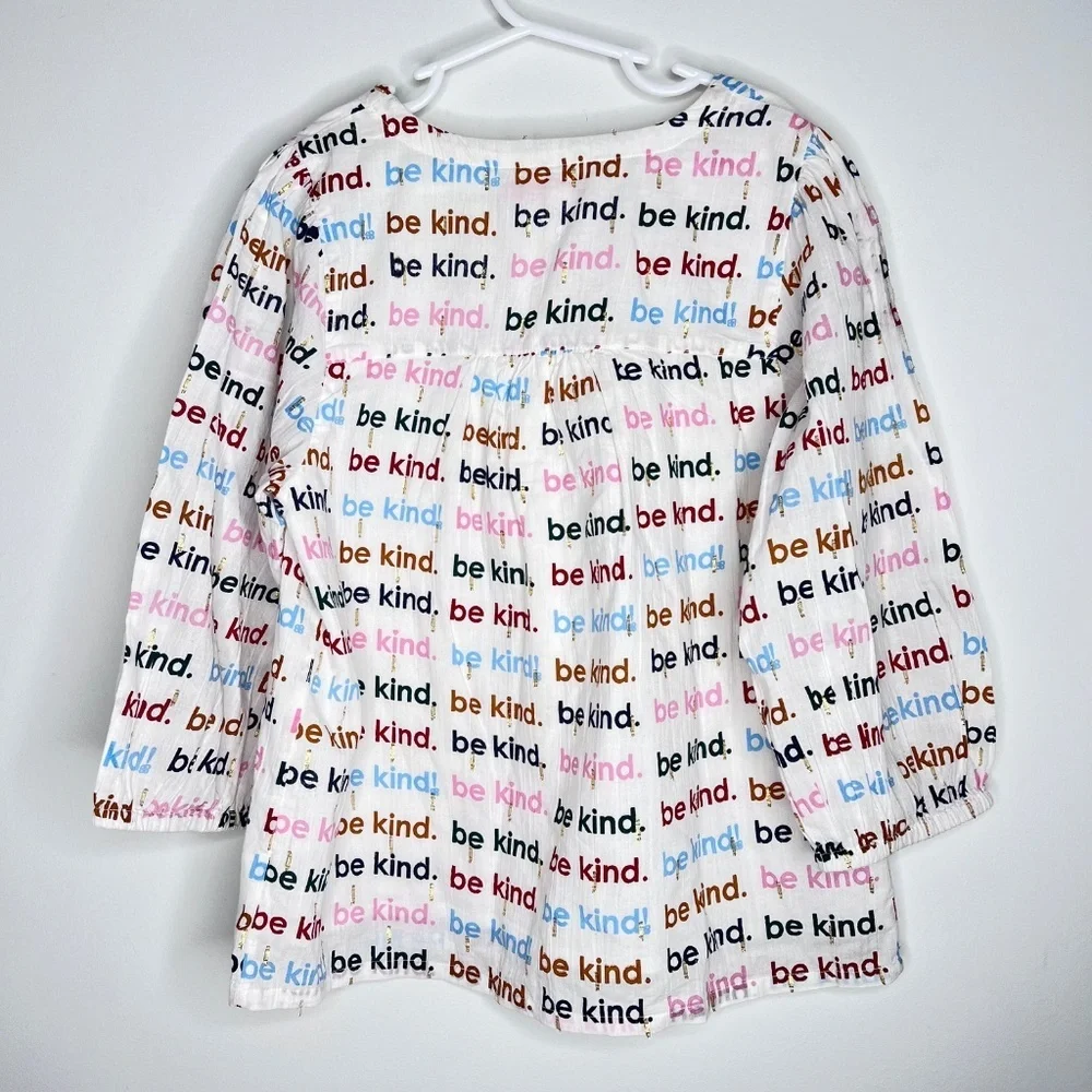 Pink Chicken New York Be Kind Button Up Blouse Top Shirt 14